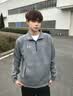 安德玛（Under Armour）UA秋冬Rival男子1/4拉链抓绒保暖长袖运动休闲卫衣1386016 浅岩灰025 M 实拍图
