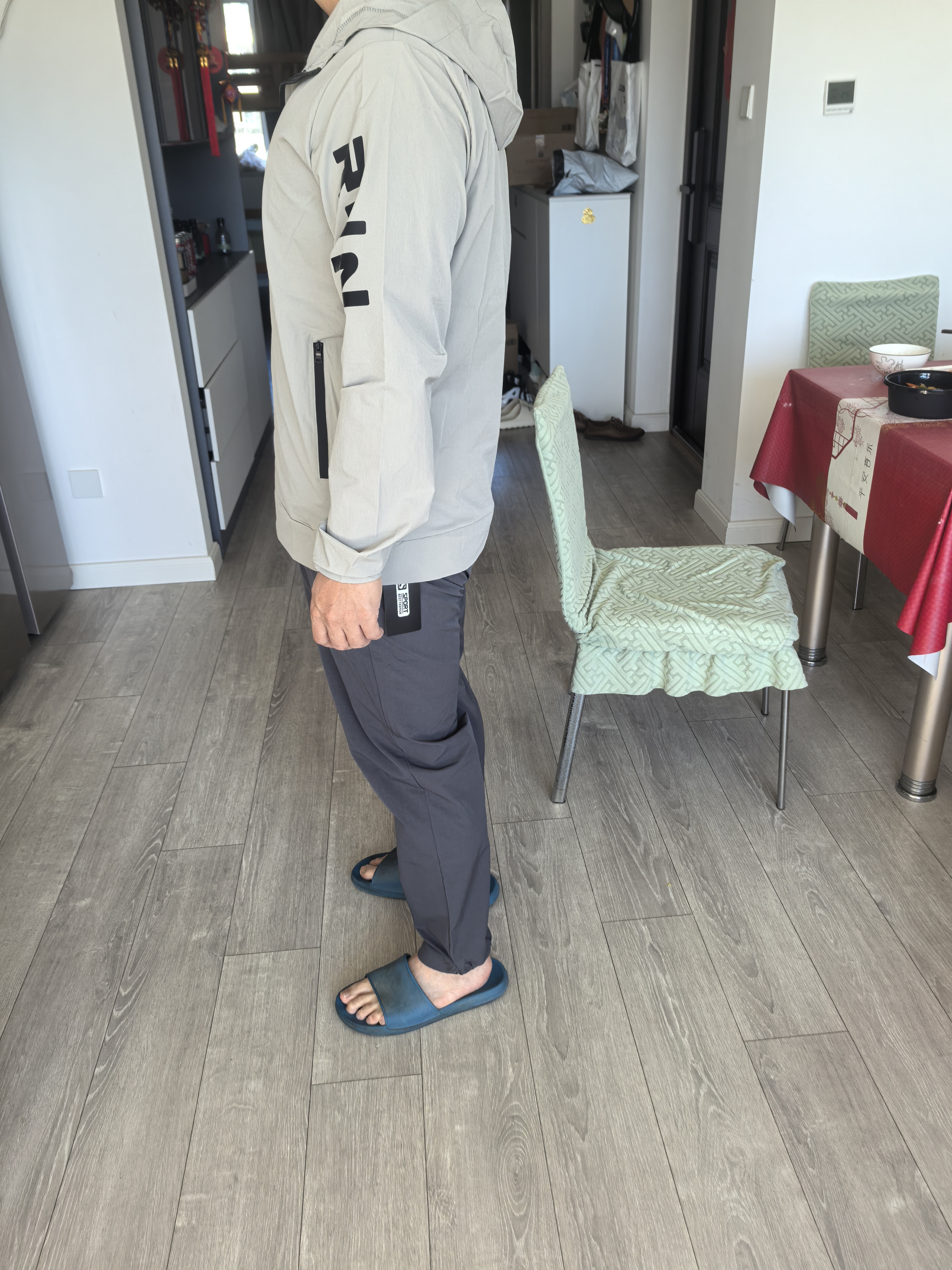 艾伦伯顿运动套装男快速干爽衣秋季跑步外套户外爬山骑行训练健身衣服晨跑 两件套灰色 XL 【140-160斤】 实拍图
