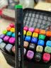 得力（deli）【开学文具】48色粗细双头速干酒精马克笔黑布袋装学生水彩笔美术彩笔绘画手绘树涂鸦生日礼物美育 实拍图
