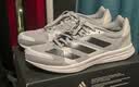 adidas adizero RC 4超轻缓震训练备赛体测薄底竞训跑鞋阿迪达斯   白色/黑色/浮点灰   42 实拍图