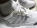 adidas ENTRAP美式校园风运动鞋少年感复古篮球风板鞋阿迪达斯   白色/金属暗银   37 实拍图