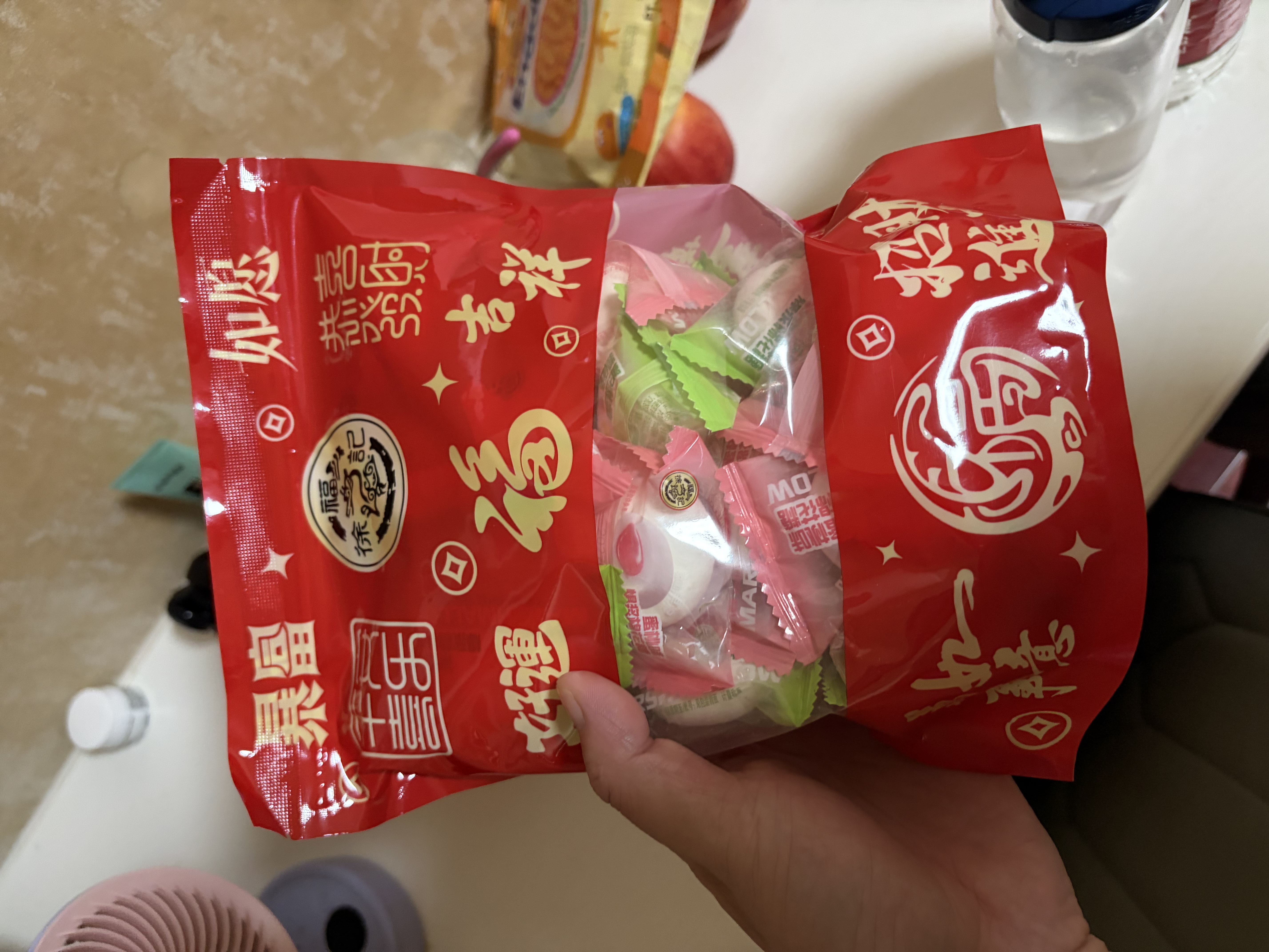 徐福记棉花糖 糖果夹心爆浆棉花糖独立小包装儿童解馋零食结婚喜糖200g 实拍图