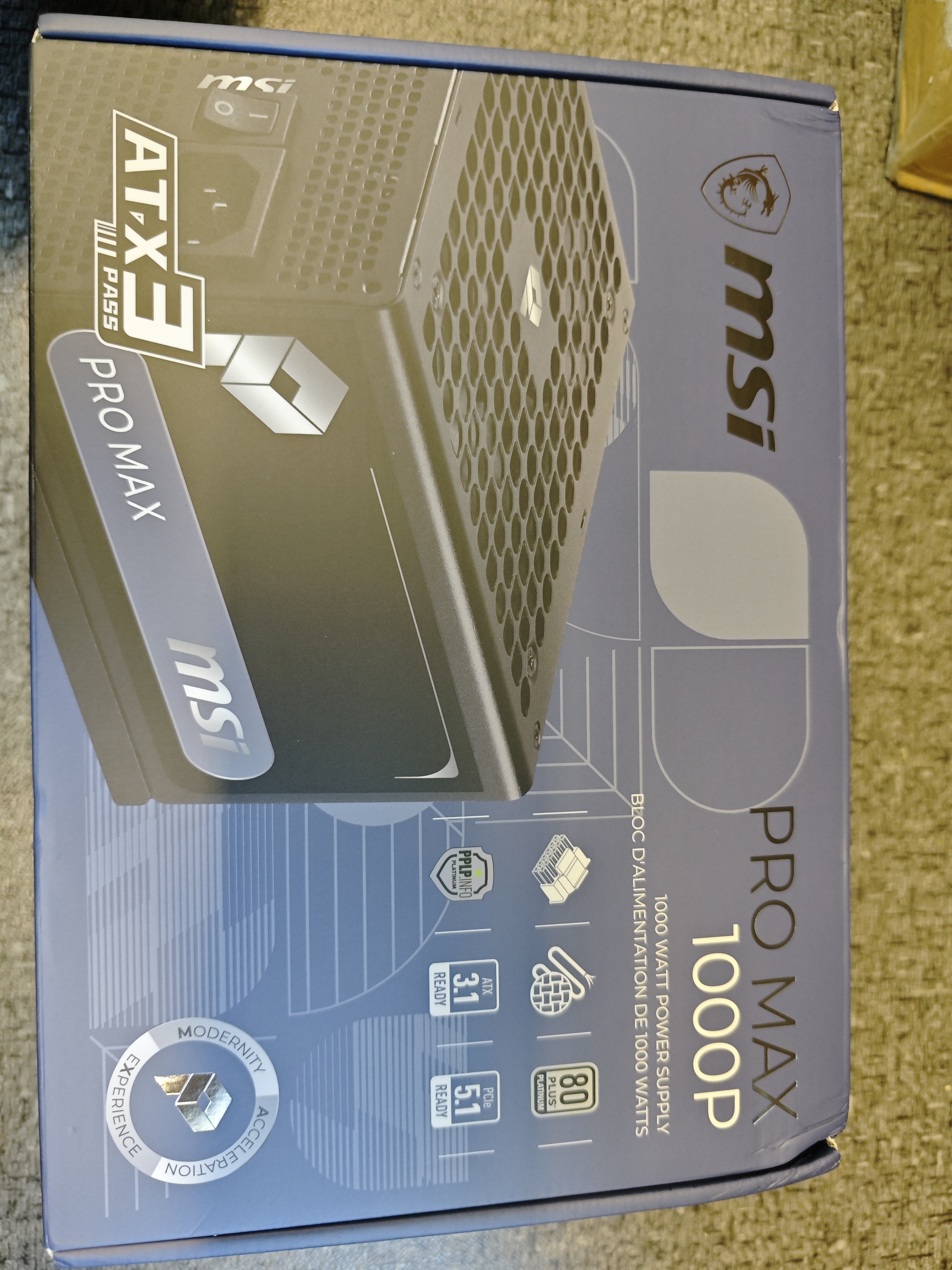 微星（MSI）额定1000W白金牌全模组电脑电源台式机电源ATX3.1/十年保/全日系电容/适配5080显卡PRO MAX 1000P 实拍图