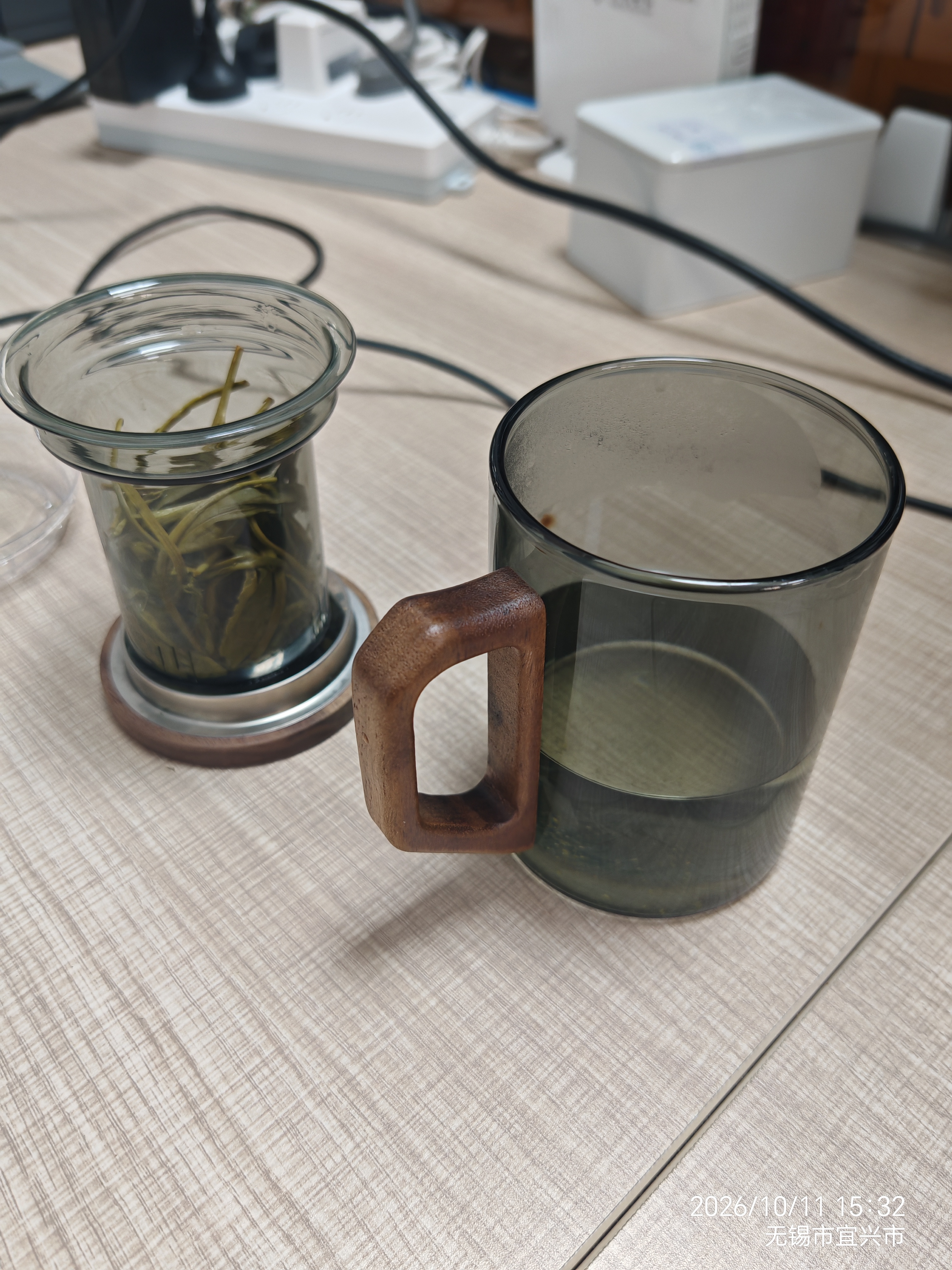 全度（Quandu）烟灰色玻璃泡茶杯加厚玻璃泡茶器过滤茶水分离杯功夫茶具杯 实拍图
