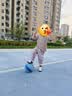 361°篮球儿童中小学生训练室内外耐磨5号橡胶玩具篮球赠打气筒 蓝色 实拍图