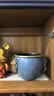 上善若水（sanstyle）《吉祥缸》全黄铜聚宝盆蛇年吉祥铜器摆件百福铜缸家居工艺品开业 吉祥缸（蓝色大号浮雕金蟾款） 实拍图