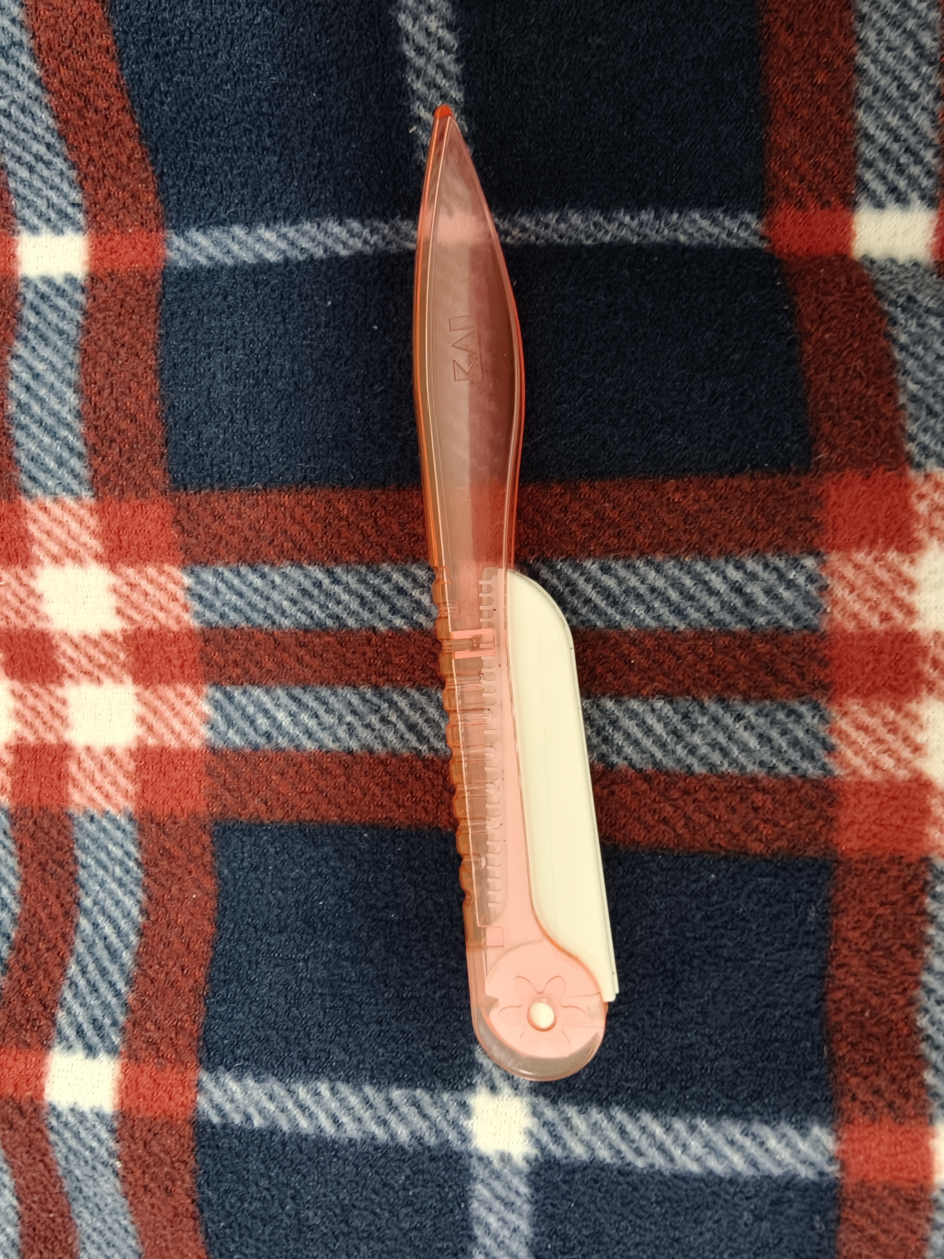 貝印贝印KAI 安全女折叠修眉刀 带防护网 便捷携带剃眉刀 单把1把装 实拍图