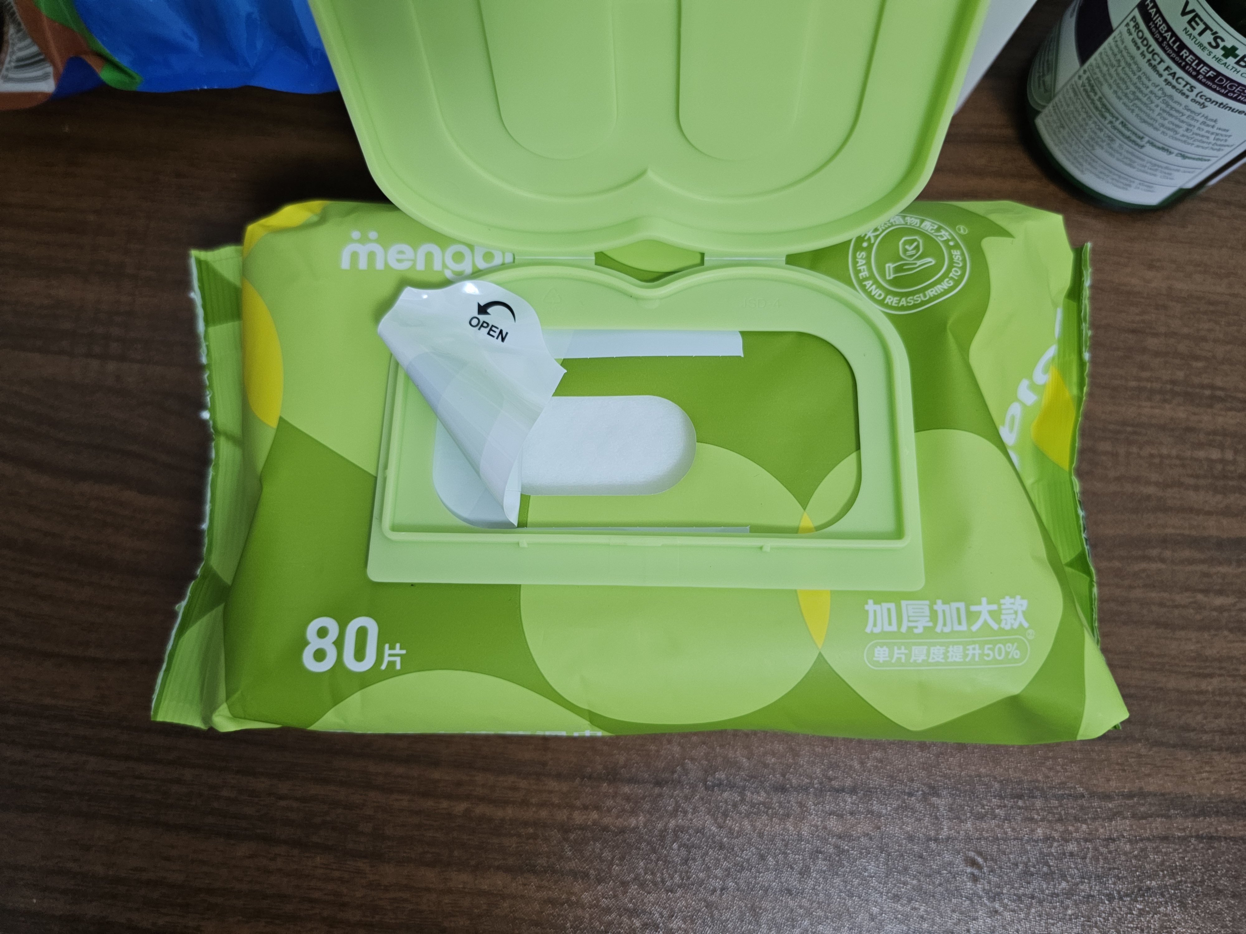 萌宠兄弟宠物湿巾囤货装免洗除臭猫咪狗狗杀菌除螨清洁泪痕湿纸巾80抽10包 实拍图