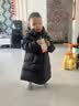 保姆鹅 【风墙】儿童羽绒服宝宝中长款护脸厚款外套保暖童装[NG2664] 炭黑 110 实拍图