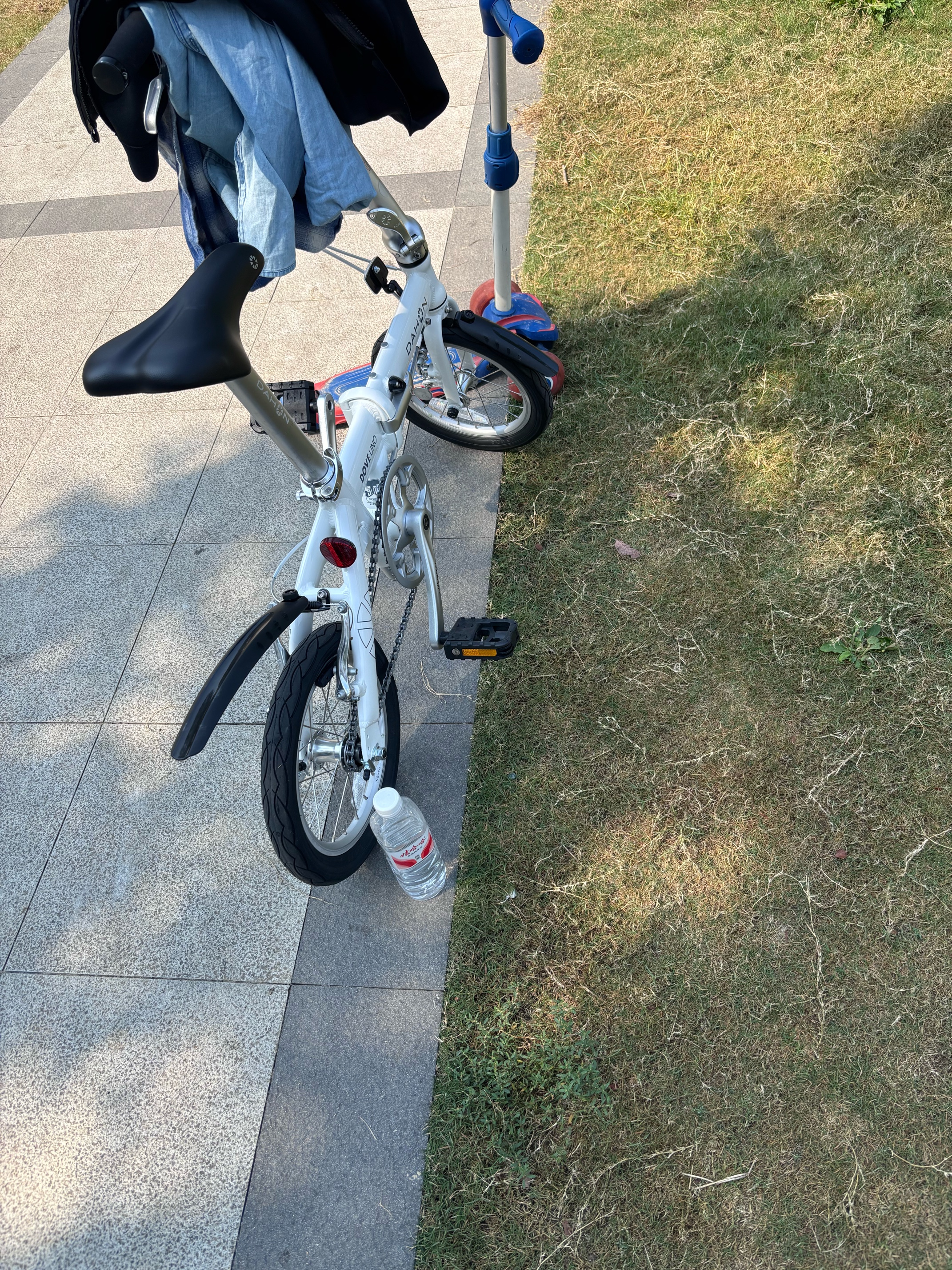 大行（DAHON） 412折叠自行车14英寸单速超轻迷你铝合金学生成人单车BYA412 白色 实拍图