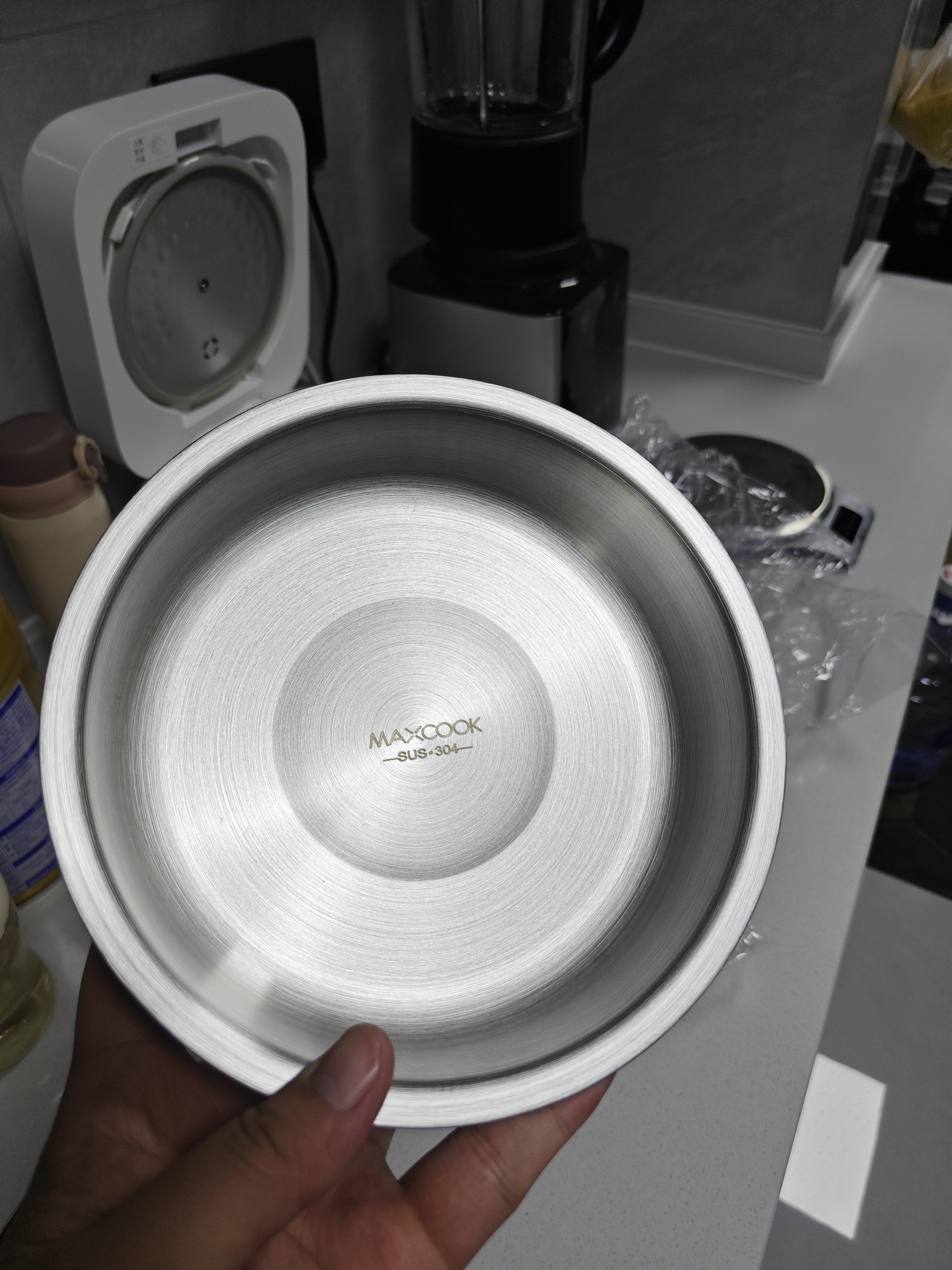 美厨（MAXCOOK）316L不锈钢盘碟 盆碟20cm 加厚加宽加深耐摔 洗碗机可用MCWA1731 实拍图