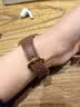 炫戴适用applewatch12表带iwatch10苹果S11手表s9女款S8高级se3真皮8秋冬s7智能ultra4/3腕表6创意小众 马蹄扣小蛮腰皮带-褐色金扣 38/40/41/42mm表盘通用 实拍图