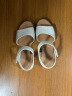 红蜻蜓女鞋夏款舒适简约坡跟女凉鞋舒适妈妈款凉鞋WTK210461 米白色 36 实拍图