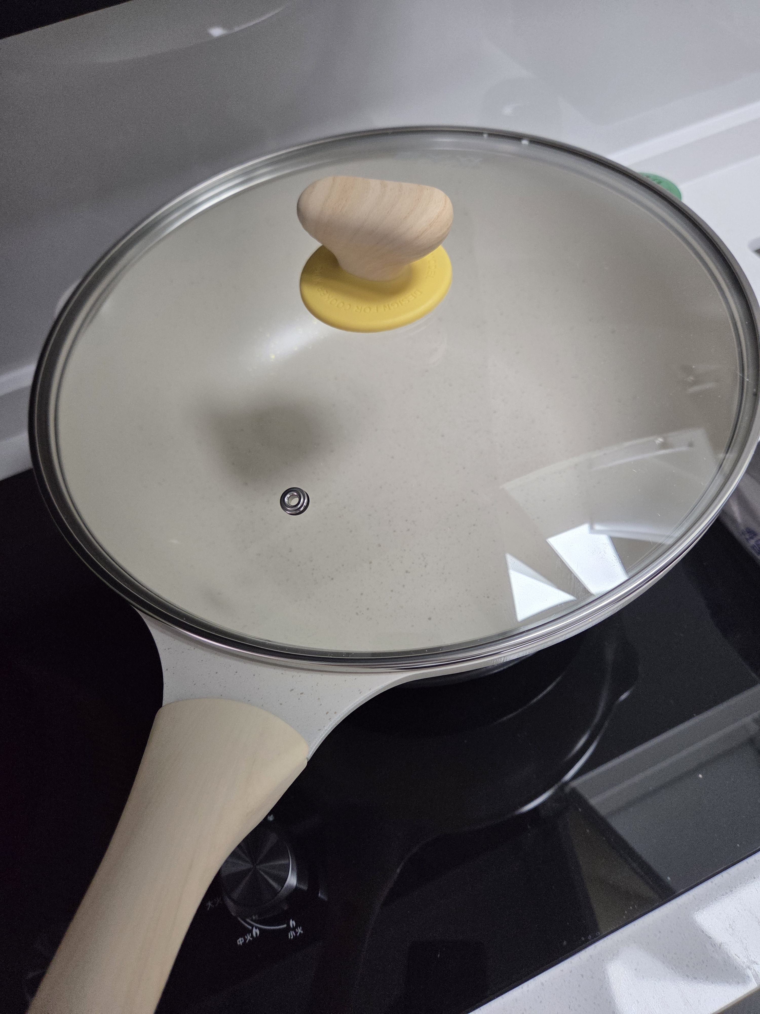 炊大皇炒锅 麦饭石色聚油不粘锅多功能少油烟炒菜锅平底32cm 电磁炉通用 实拍图