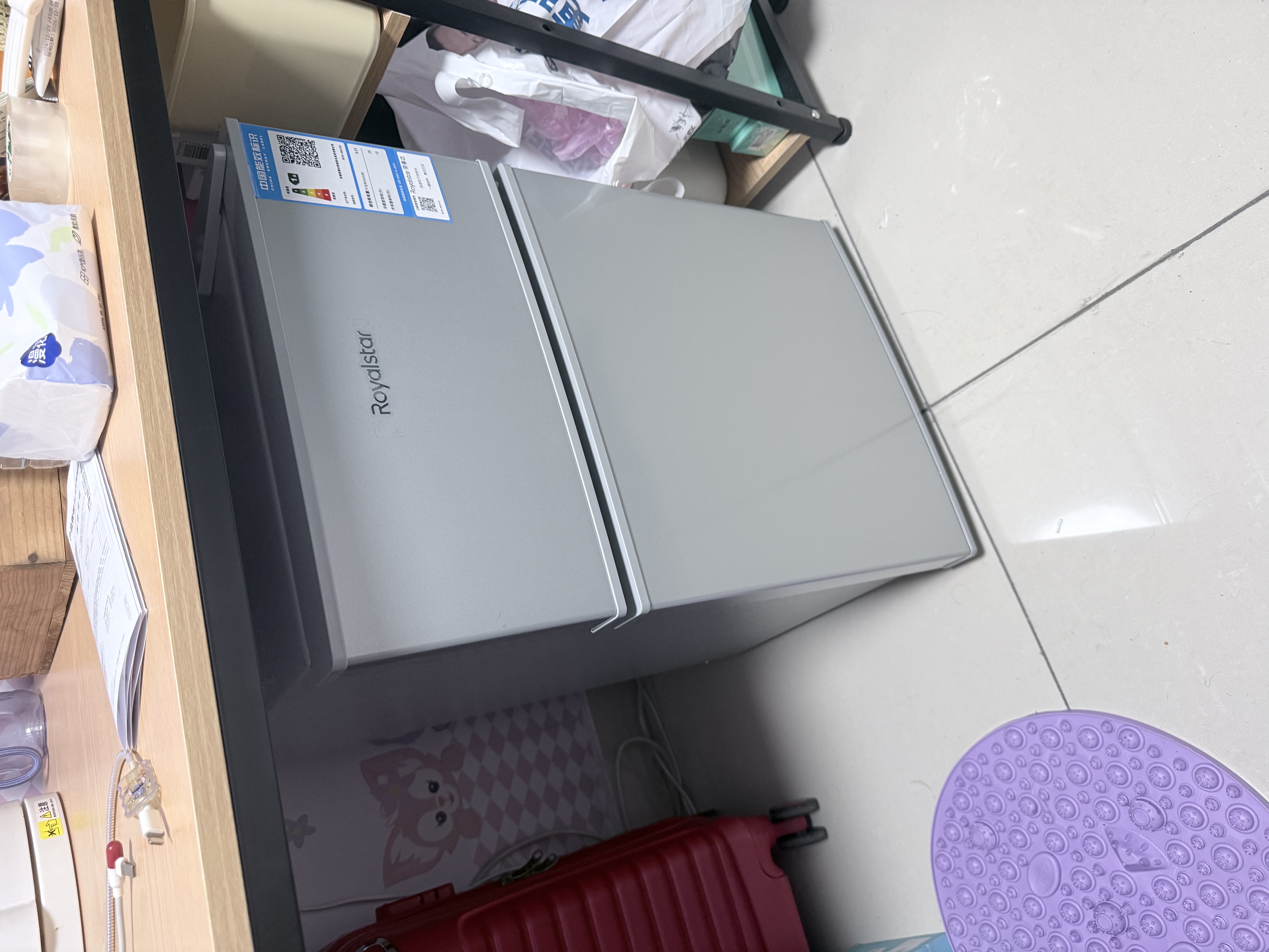 荣事达（Royalstar）小冰箱 租房用小型家用双门电冰箱宿舍冷藏冷冻两用节能 38A122【一级能效】【节能低噪】银 实拍图