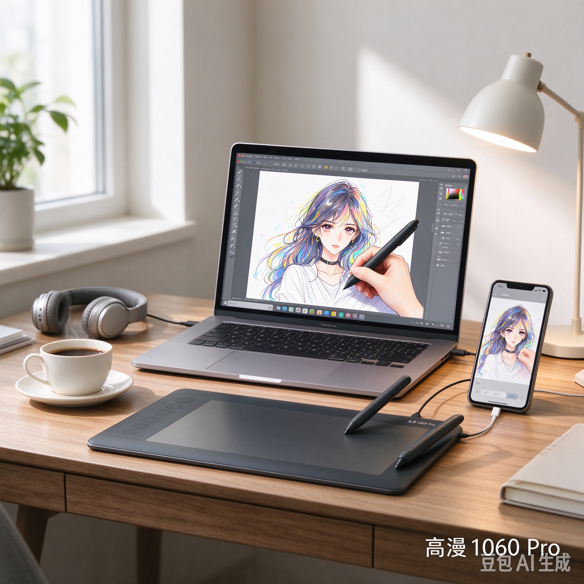 高漫1060pro 数位板可连接手机手绘板电脑绘画板手写板写字板电子绘图板 实拍图