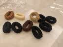 马尾丸子头发圈手链加粗头绳新款高弹力耐用无接缝发绳皮筋发饰品 FQ209-混色+黑色10根袋装 实拍图