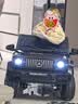 福儿宝奔驰授权大G儿童电动车玩具车可坐人四轮带遥控越野小孩宝宝送礼 四驱黑+皮座+减震器+后备箱+高低门 实拍图