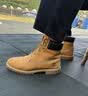 添柏岚（Timberland）踢不烂经典大黄靴高帮马丁靴户外防水童鞋青少年女12909W小麦37.5 实拍图