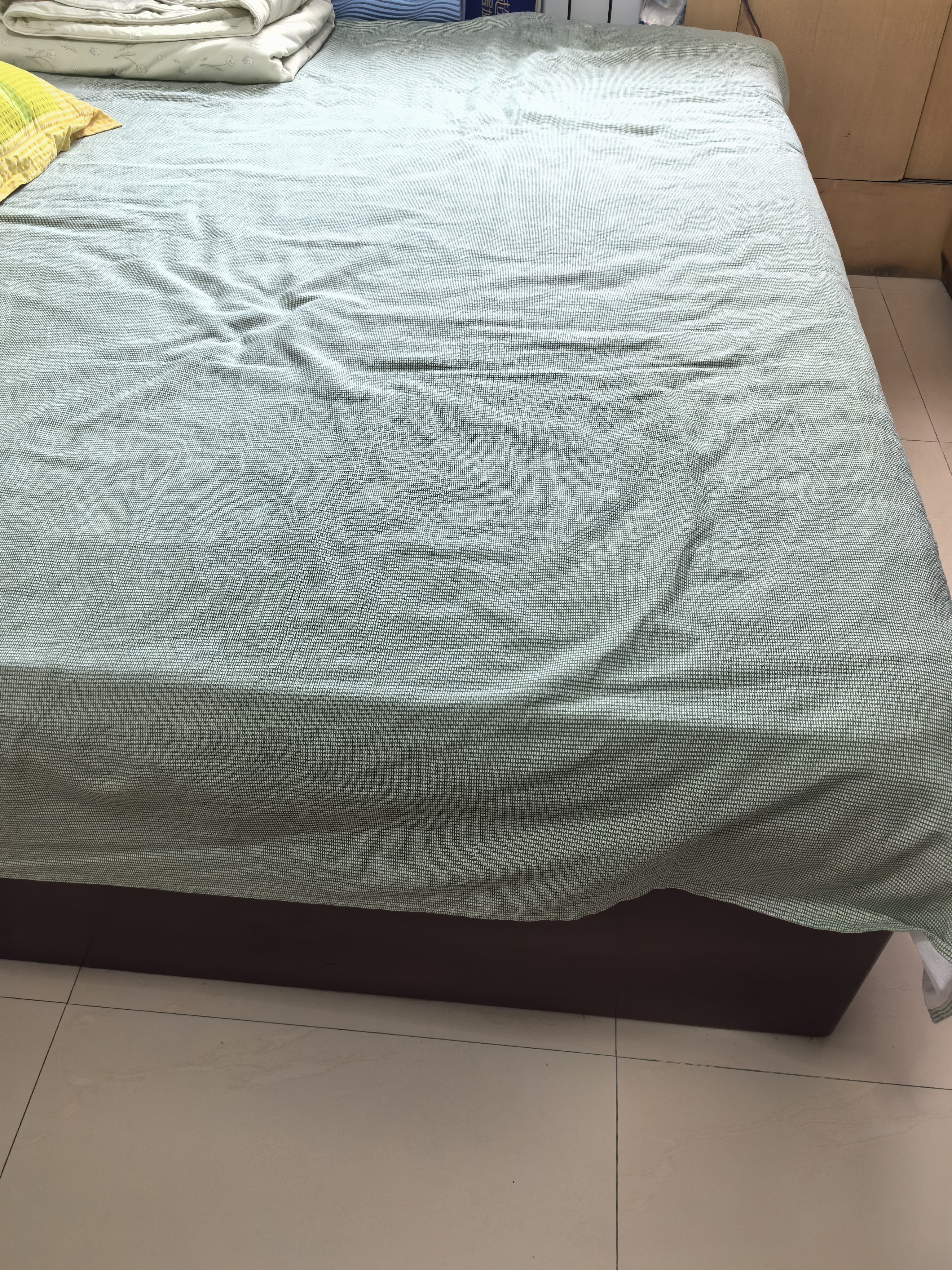 京东京造纯棉老粗布凉感床单单件 A类全棉被单床上用品250*230cm 竹席纹 实拍图