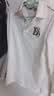 罗蒙男童短袖polo衫校园服饰秋夏T恤女童班服 条纹白色短袖POLO衫130 实拍图
