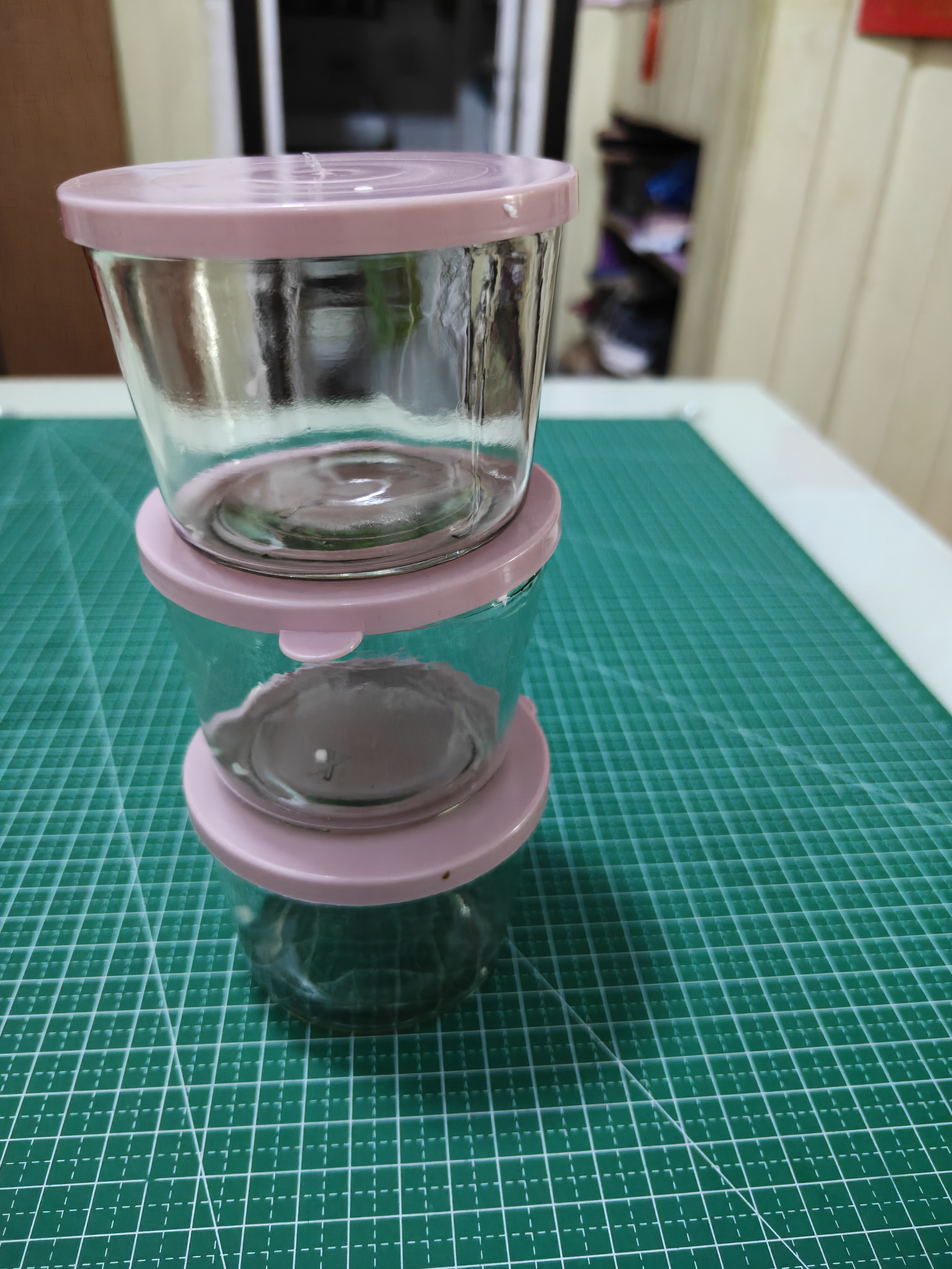 网红咸菜碗玻璃密封罐加厚酱菜盒冰箱保鲜罐小菜泡菜罐分装盒 三只随机装 3个 180ml 实拍图