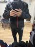 洛克兄弟 骑行服冬季套装男女款抓绒保暖长袖长裤户外骑行套装 昆仑套装-黑红（升级加厚防风保暖） XL 实拍图
