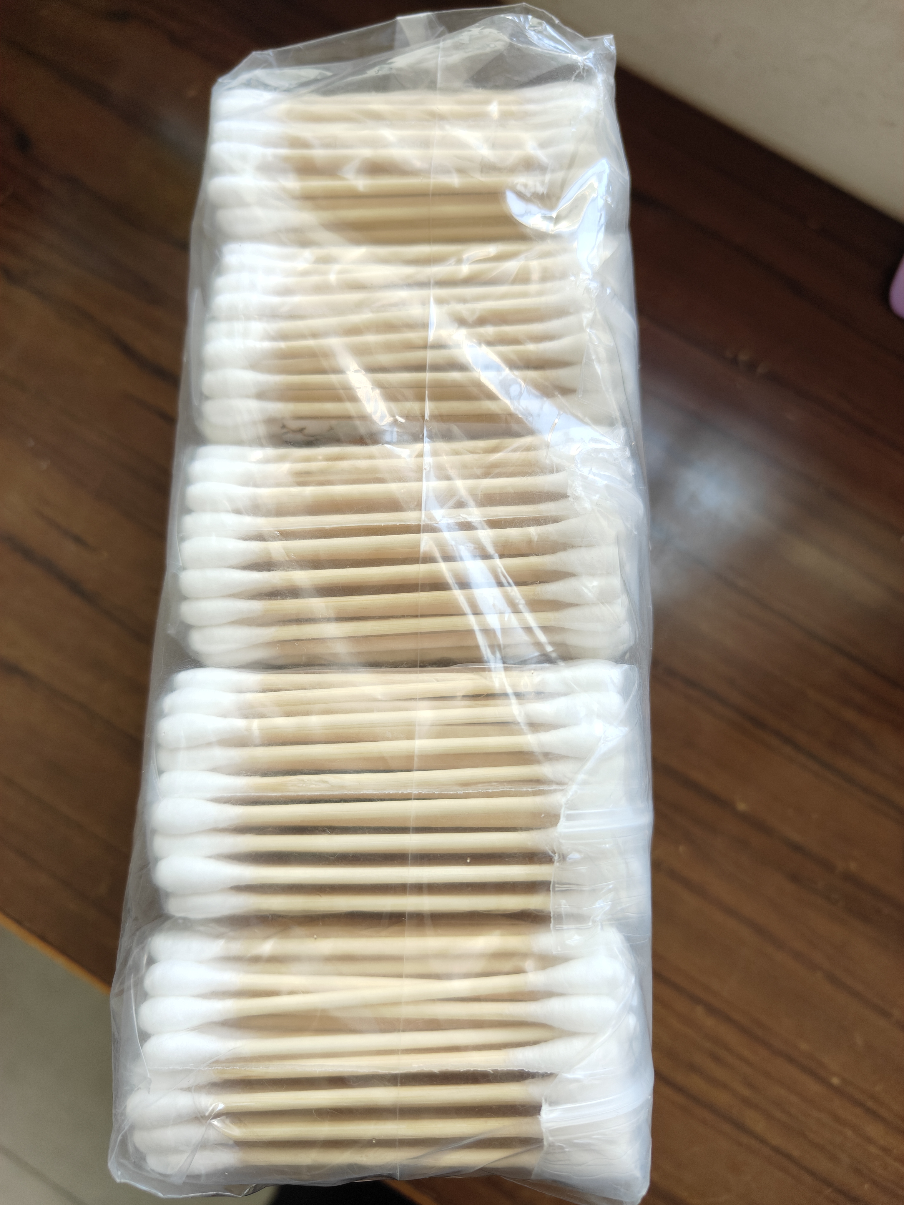 海氏海诺倍适威 双头棉签2000头 便携装棉棒化妆掏耳棉花棒竹棒200支*5袋 实拍图