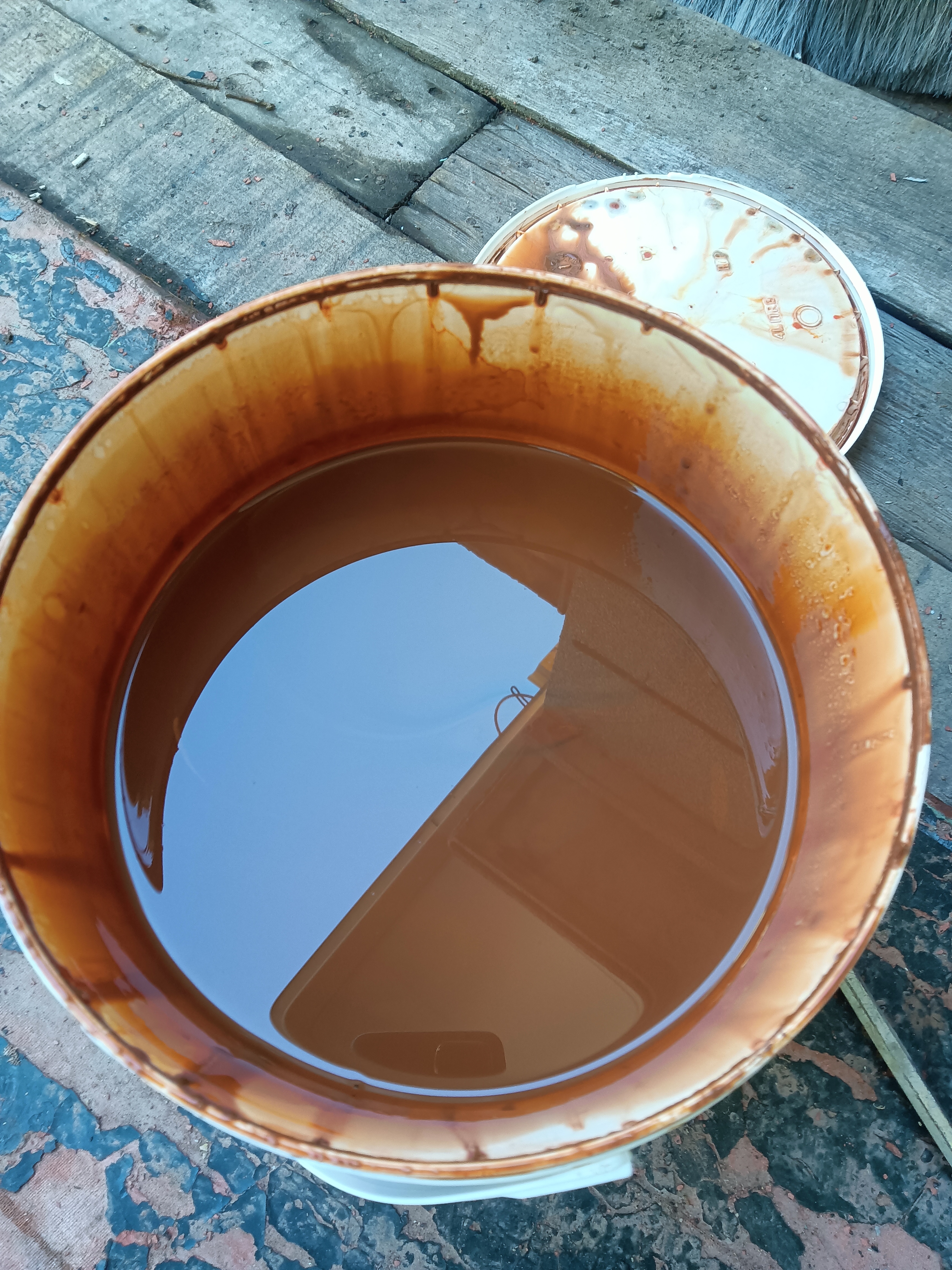嘉宝莉（CARPOLY）防腐木油水性木蜡油木器清漆透明防腐户外实木亭子栏杆黄檀色3KG 实拍图