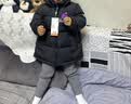 保姆鹅 儿童羽绒服宝宝短款加厚白鸭绒外套男童女童保暖防风冬[NG2637] 黑 130 实拍图