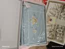 富安娜 纯棉四件套 120s匹马棉贡缎高端 A类双人加大全棉套件 230*229cm 蓝色 实拍图