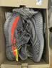 阿迪达斯 Yeezy 350椰子经典灰橙 春秋透气运动鞋女 GW1229 36.5 实拍图