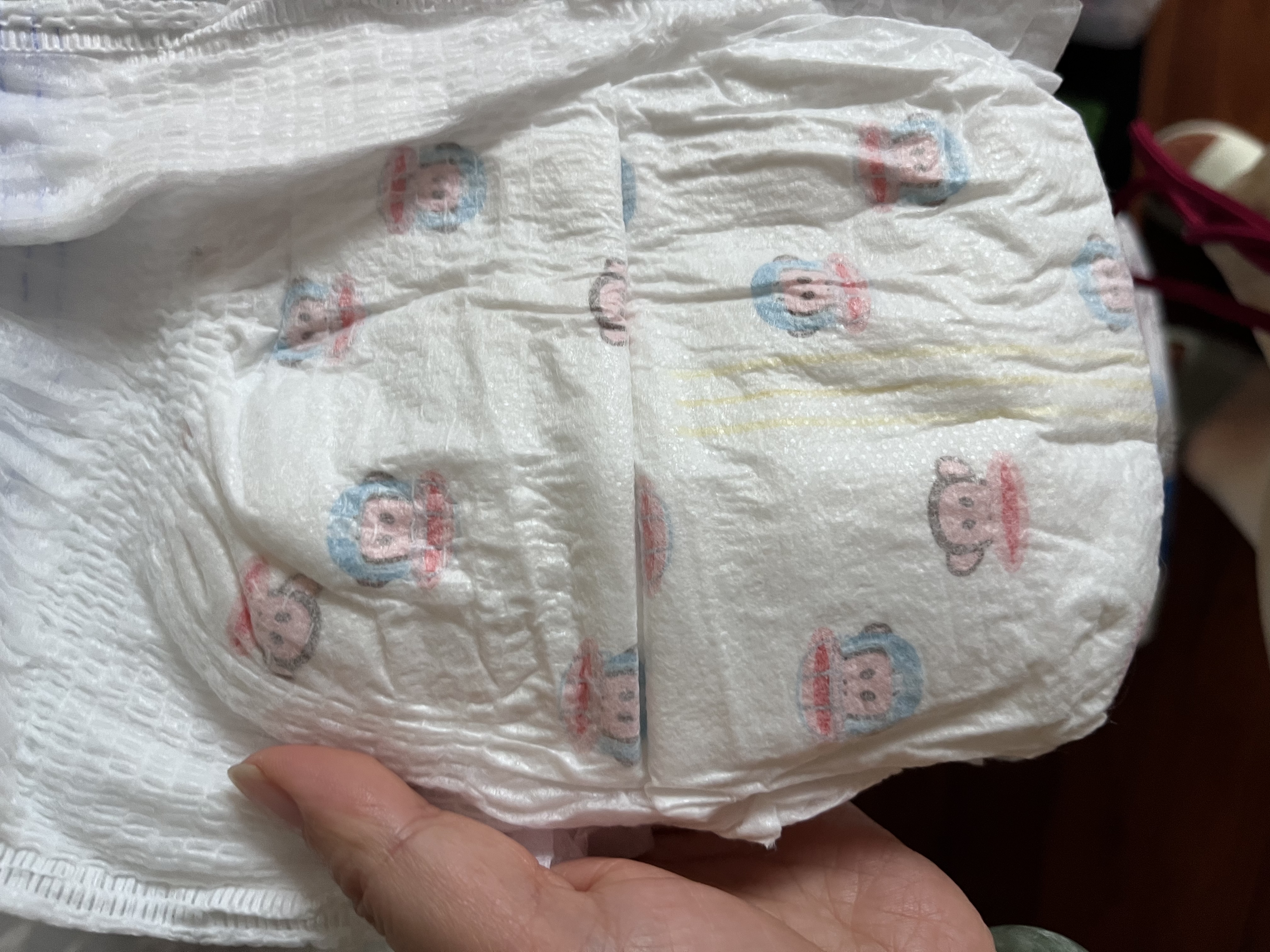 大嘴猴（paul frank）经典蓝装拉拉裤超薄透气男女宝通用尿不湿柔软裸感成长学步训练裤 经典蓝装拉拉裤XXL码36片 实拍图