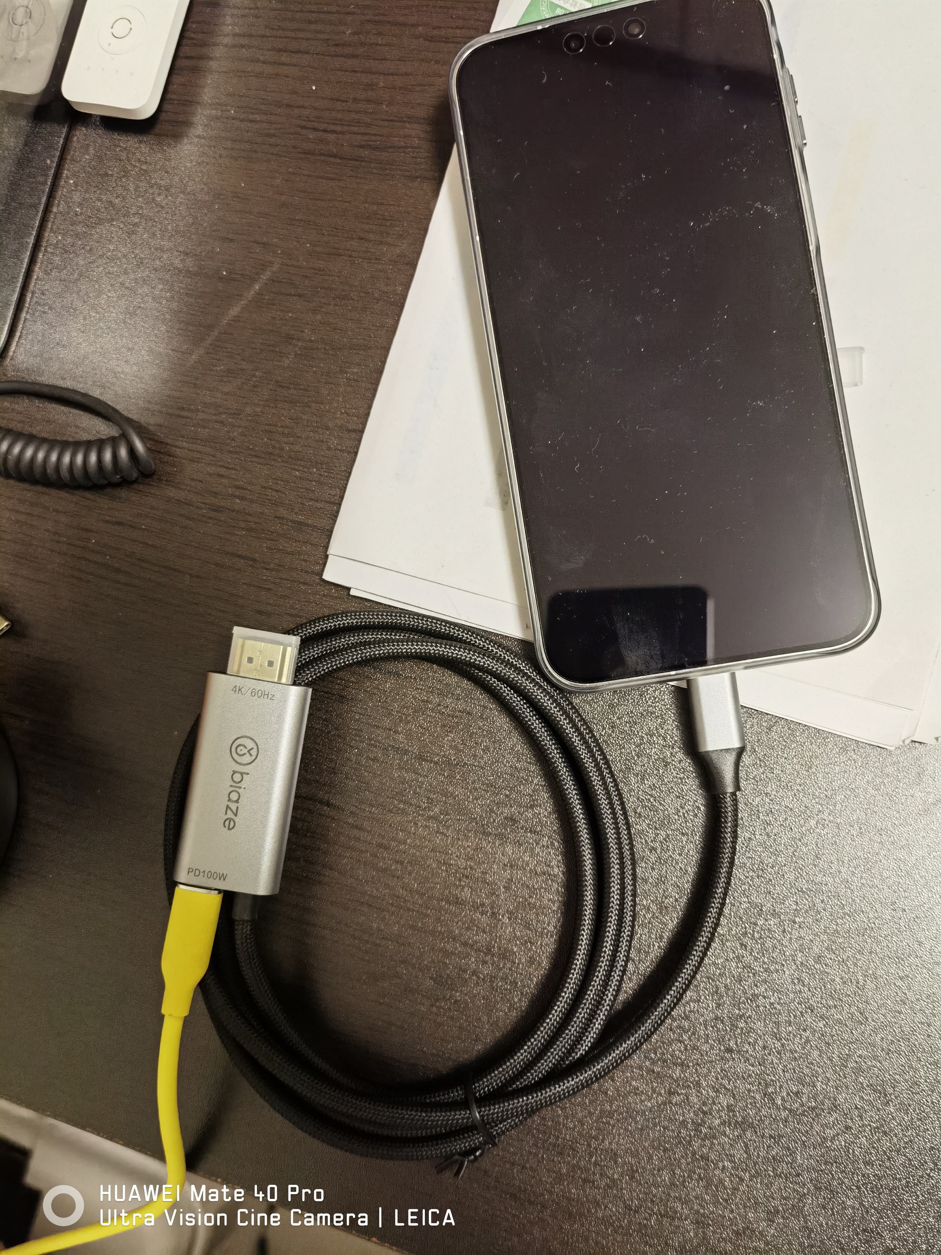 毕亚兹Type-C转HDMI投屏线带PD供电雷电5/4转接头4K60HZ扩展 适Switch2任天堂手机笔记本电脑显示器 实拍图
