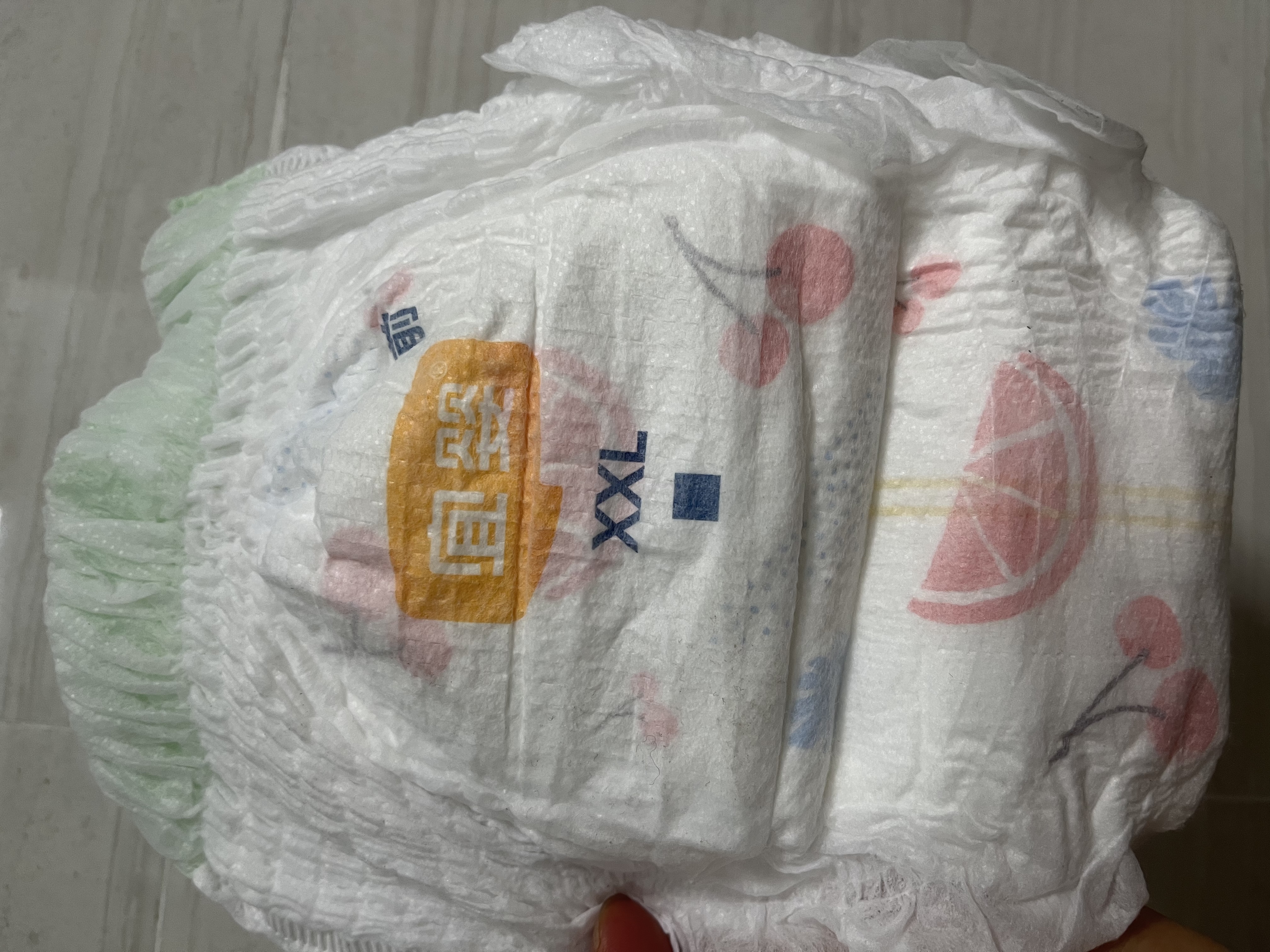 宜婴水果弱酸拉拉裤2XL48片(13.5-16kg)婴儿尿不湿超薄透气干爽尿裤 实拍图