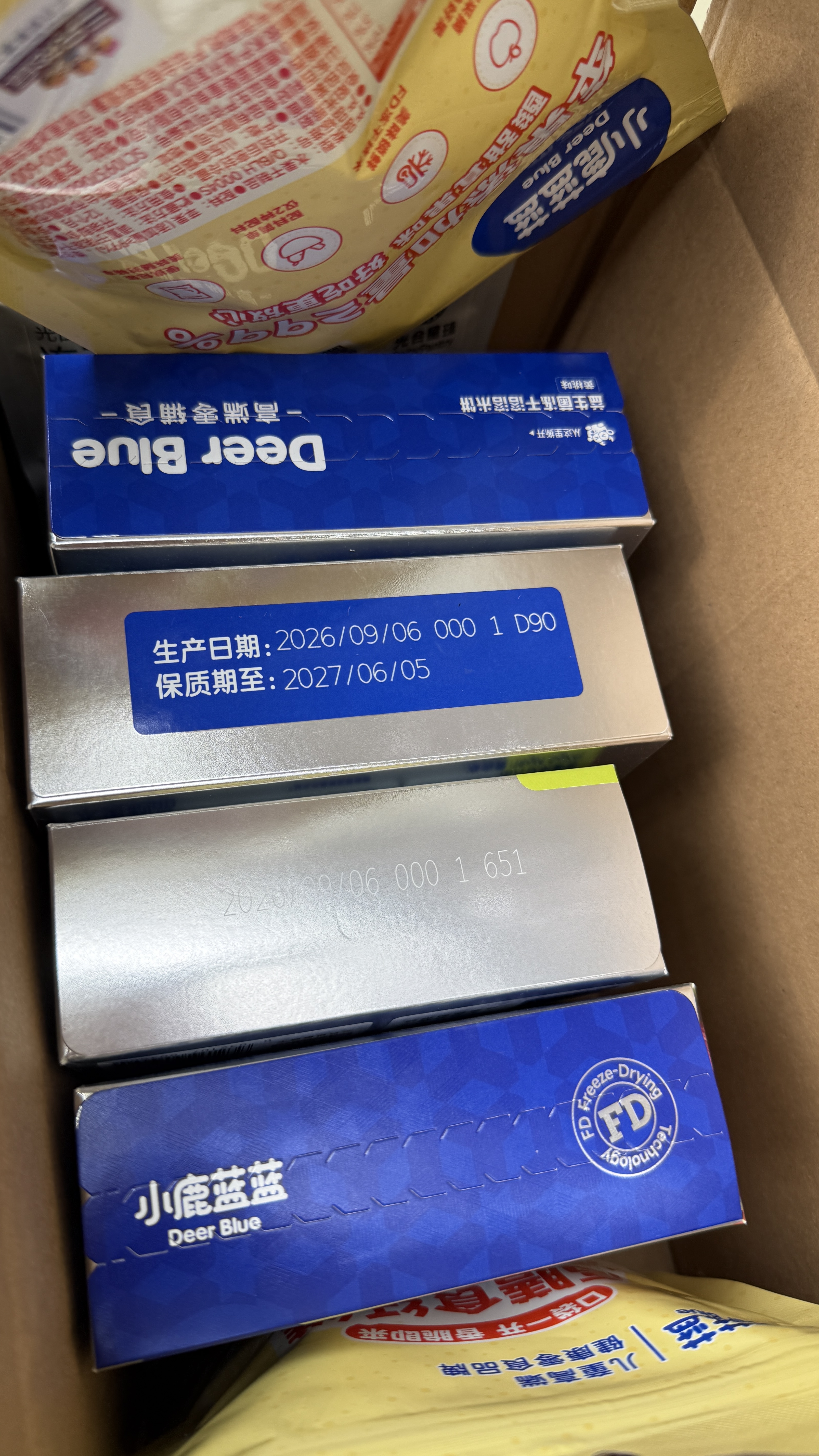 小鹿蓝蓝新版益生元冻干水果溶豆豆多果味 儿童零食溶溶豆易吞咽 18g 实拍图