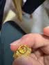 周生生黄金吊坠 足金长命锁宝宝礼物 不含项链09300P 计价 3.4克 实拍图
