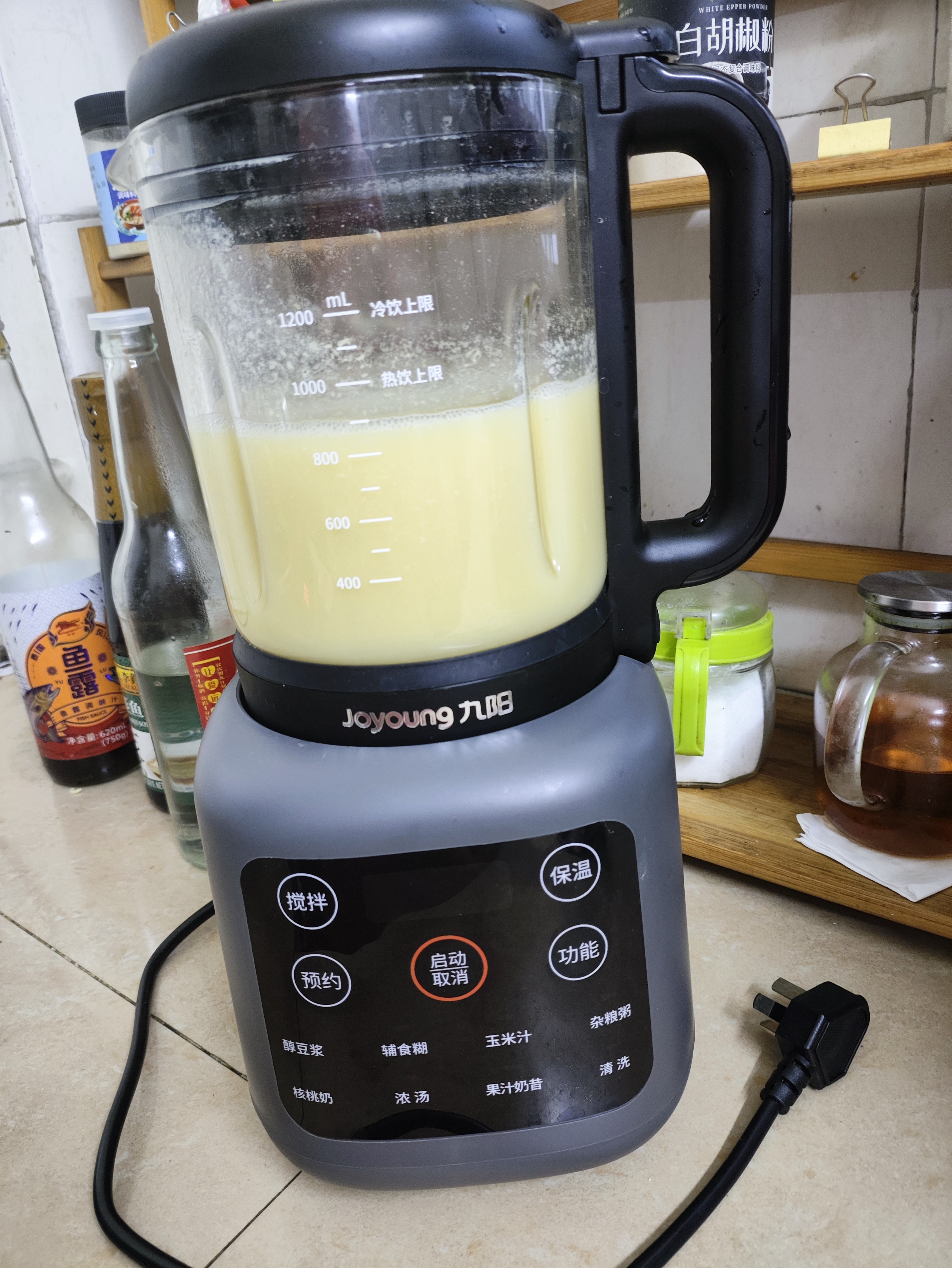 九阳（Joyoung）小胖丁破壁机家用轻音全自动小体积1.2L多功能预约豆浆机2-3人榨汁辅食机五谷杂粮 P203 国家补贴 实拍图