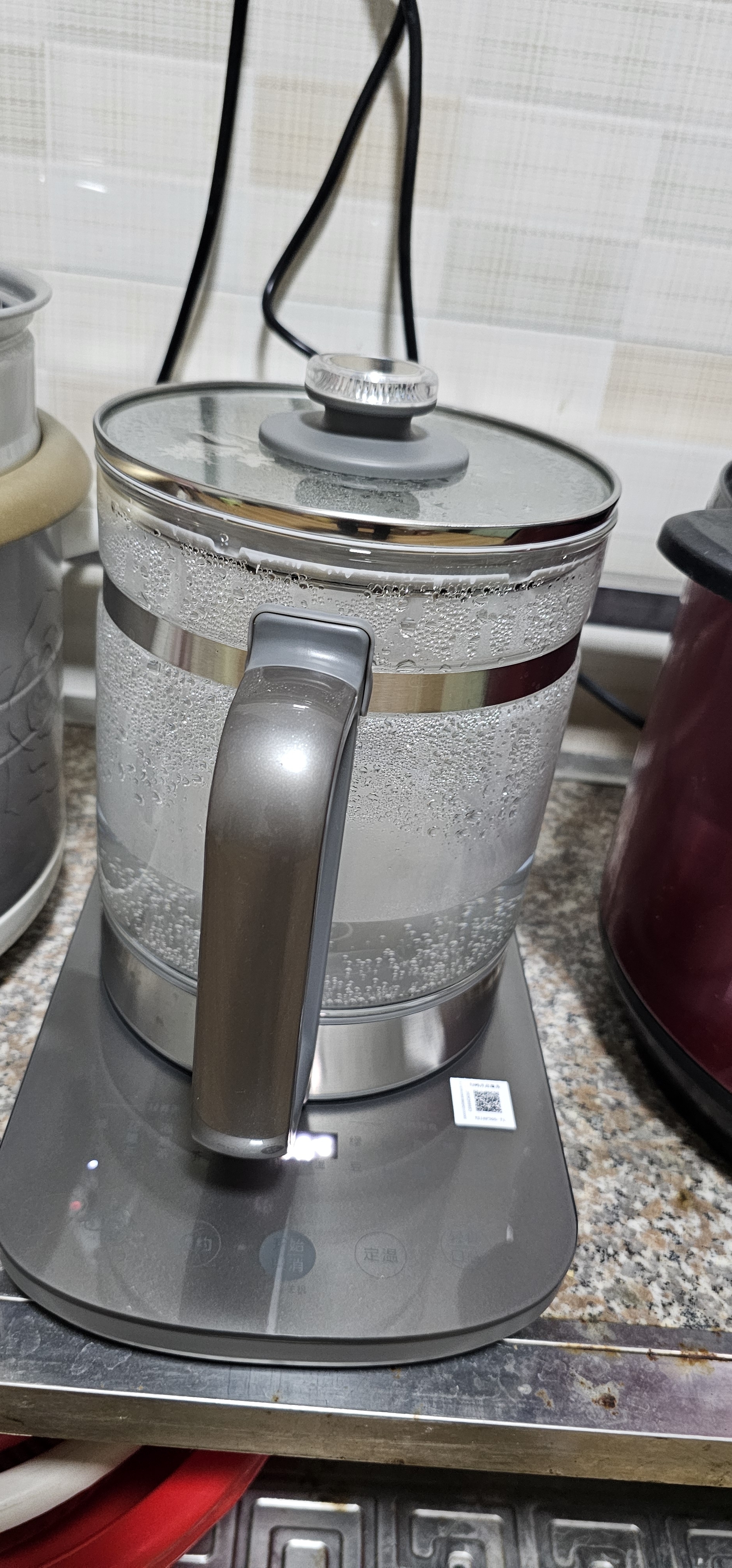 美的（Midea）纯钛养生壶 1.8L全自动大容量烧水壶纯钛茶篮 家用泡奶机电热水壶 恒温煮茶壶YS18P305-Ti 实拍图