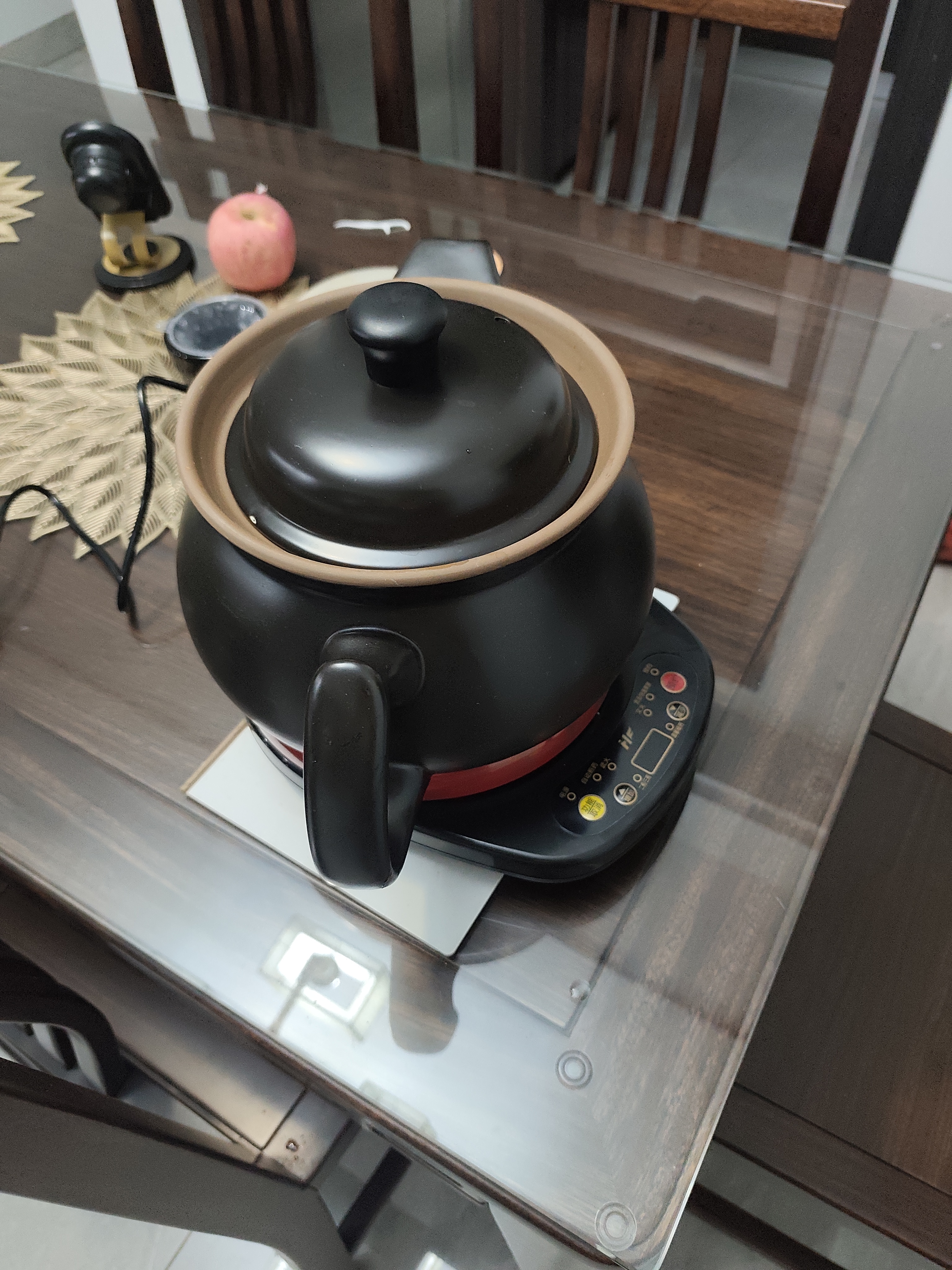航方中药锅煎药壶分体式中药壶熬药罐养生壶智能全自动陶瓷电砂锅炖药锅电子药煲煎药机煮器家用中医壶 【升级内无釉】 5L 壶A+红底座 实拍图