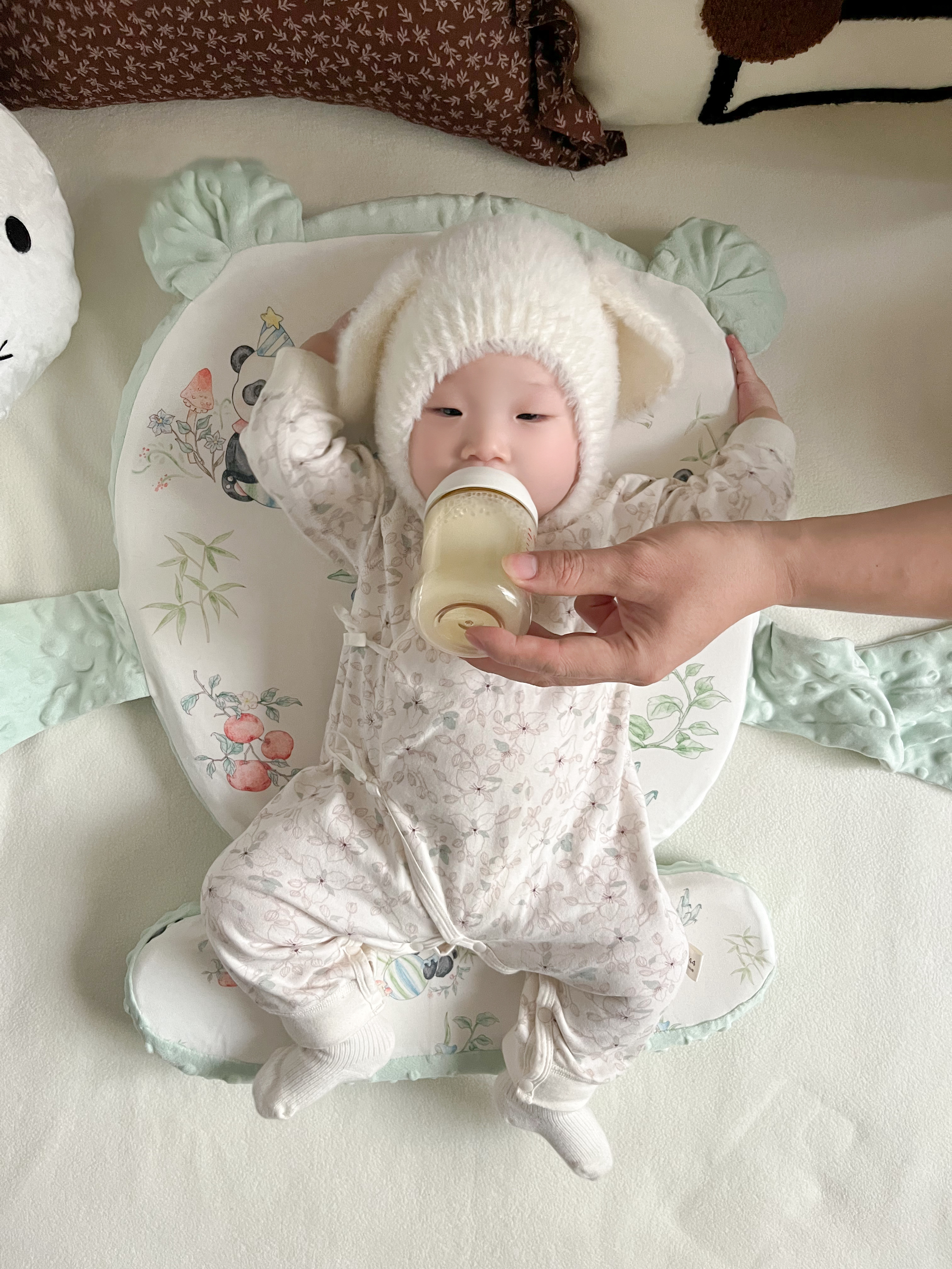 ipoosi斜坡枕婴儿防宝宝吐奶新生儿0 12个月躺喂趴睡哺乳斜坡垫双面可用 实拍图