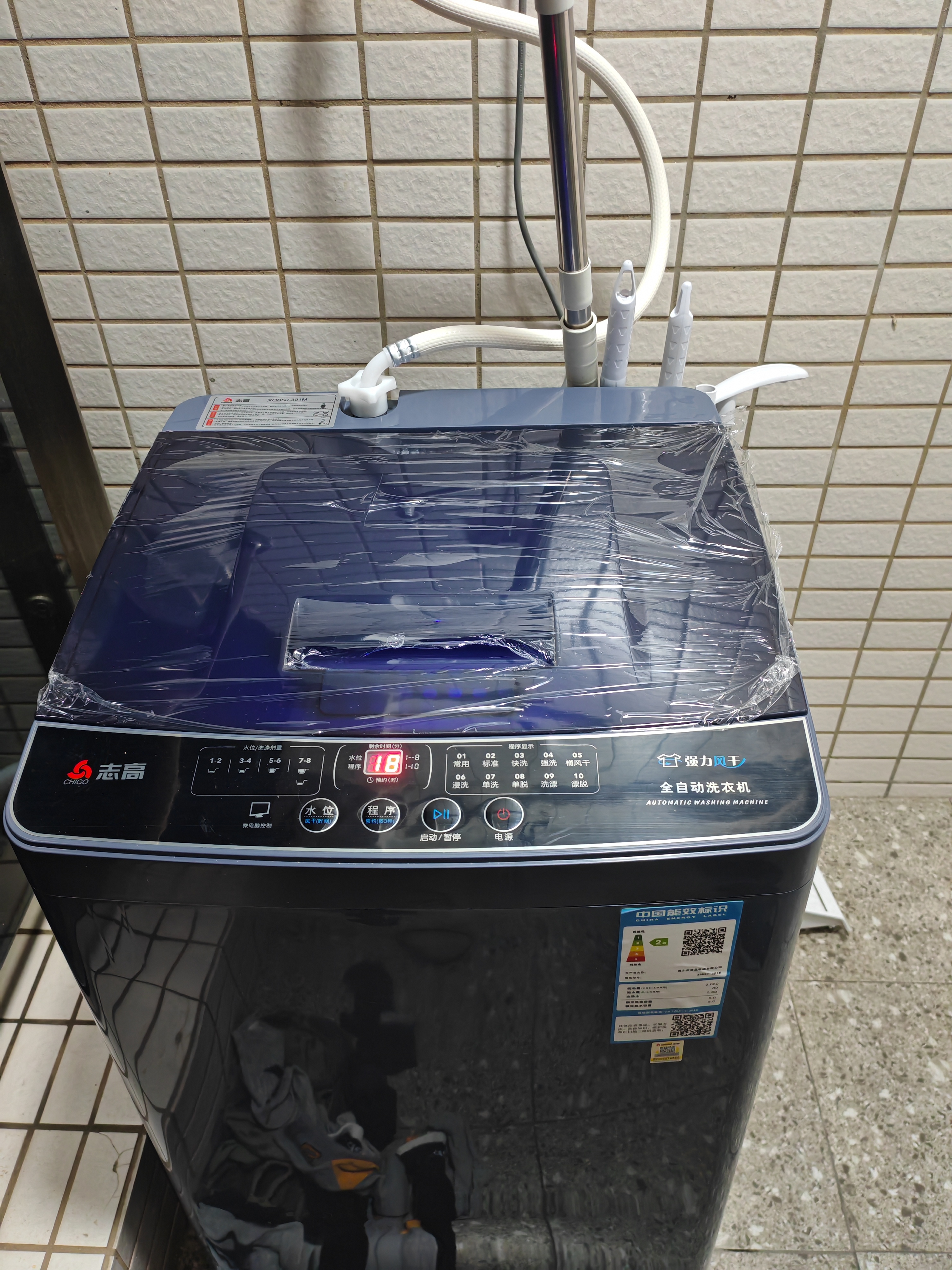 志高（CHIGO）全自动洗衣机 波轮宿舍迷你小型家用 【补贴15%】洗烘一体 智能洗脱一体机 大容量 风干 直排式 【10斤 强劲动力款】十大洗涤 蓝光洁净 波轮 实拍图