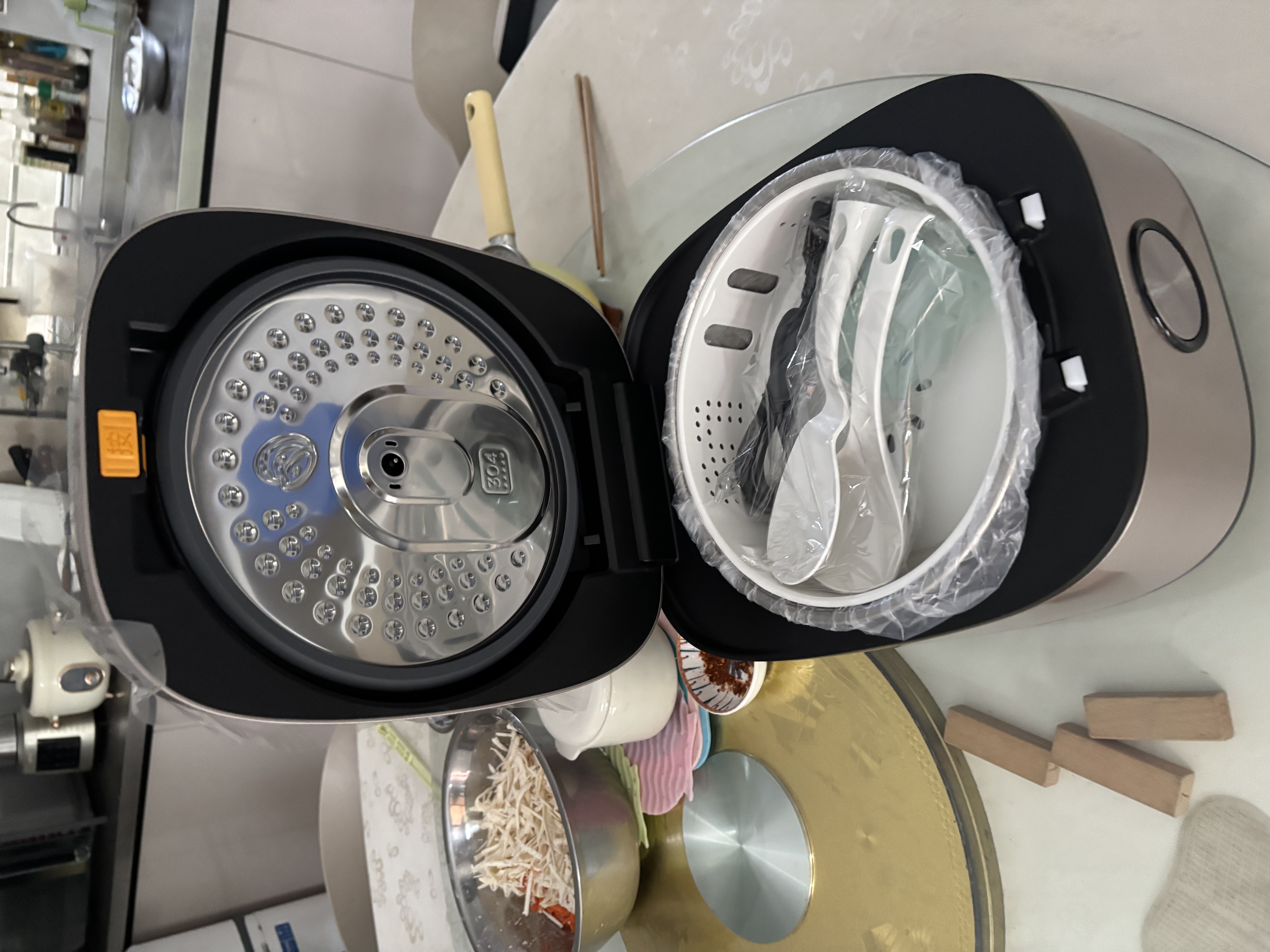 美的（Midea）【已售50w+】热风0涂层电饭煲IH无涂层4L大容量316L不锈钢内胆家用智能3-4人4-5人电饭锅MB-HC459S 实拍图