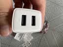 倍思双口充电头USB插座多口充电头5V2A/1A充电器插头 适用iPhone15/14/13华为小米安卓手机iPad平板 白 实拍图