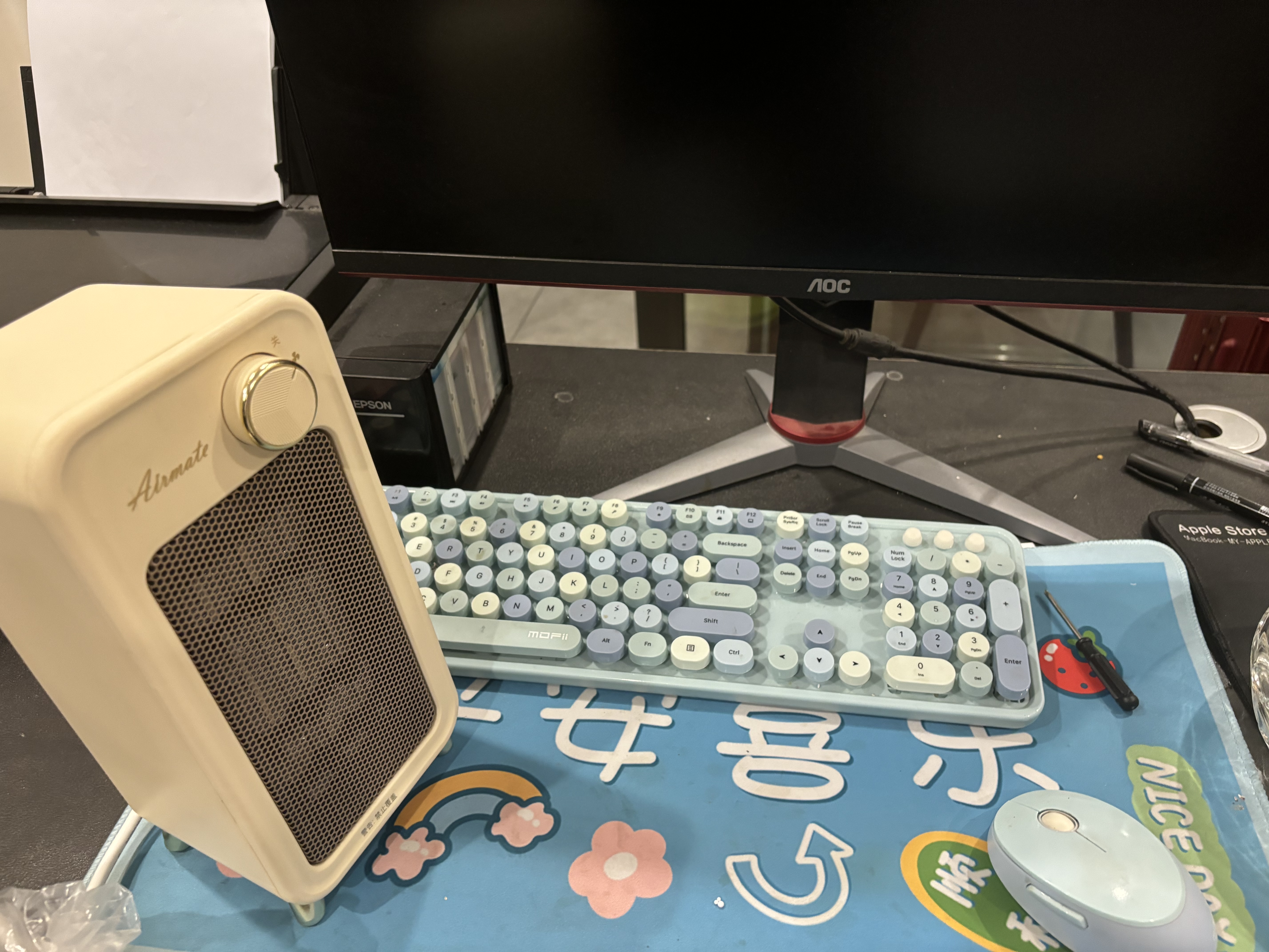 艾美特（AIRMATE）【即开即热】取暖器桌面暖风机小型热风机速热轻音节能家用卧室办公室桌下宿舍小太阳暖脚电暖器 实拍图