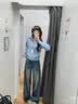 优衣库纽花圆领针织开衫女装488288 60 浅蓝色 M 实拍图