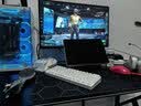 甄严选电脑桌台式电竞桌椅套装组合桌子办公家用桌学习桌书房书桌写字桌 【电竞桌椅套装】黑碳纤维面-整板120*60CM 实拍图