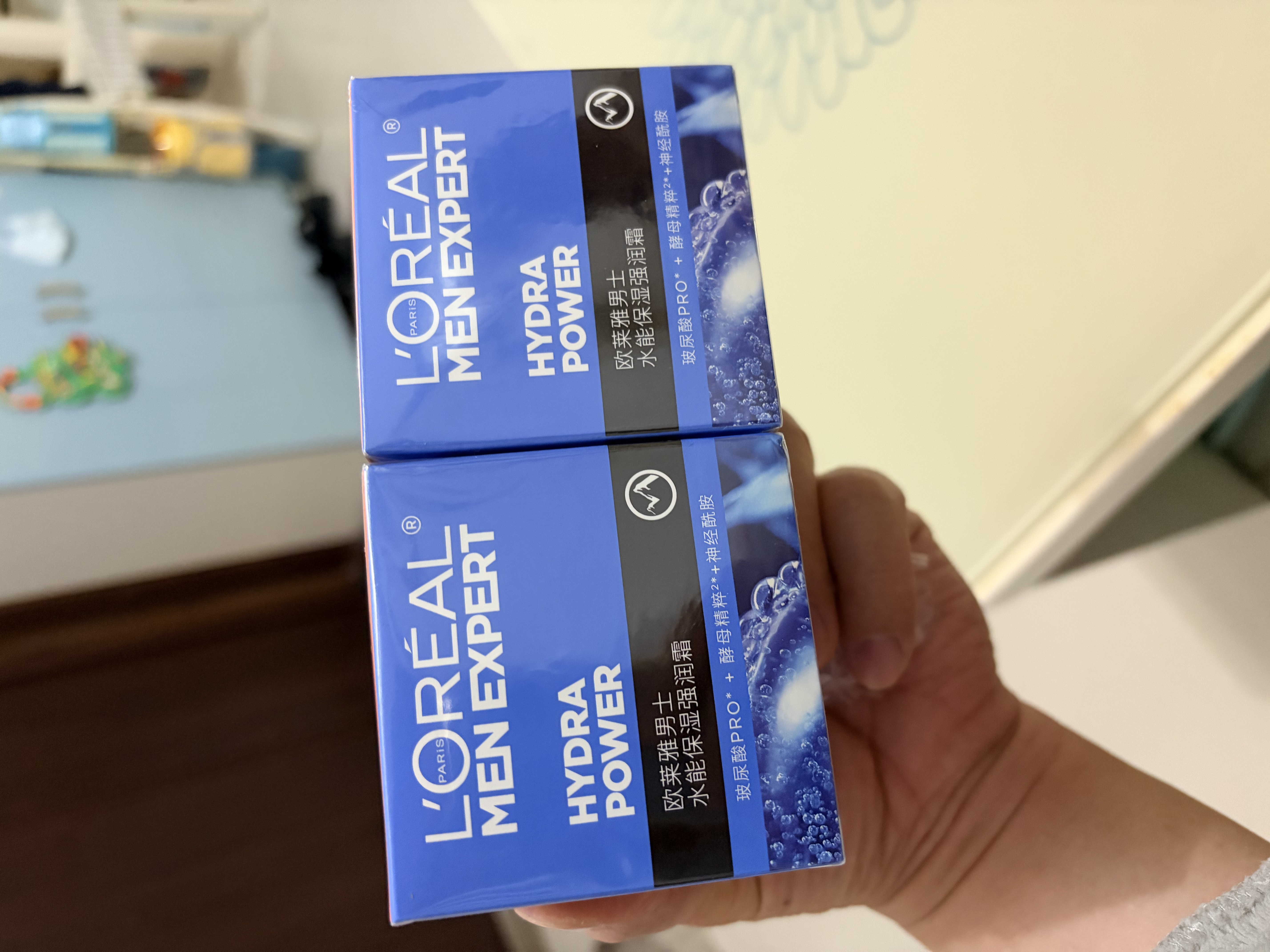 欧莱雅男士护肤品【限时5折】男士保湿面霜强润霜50ml*2补水润肤抗皱 实拍图