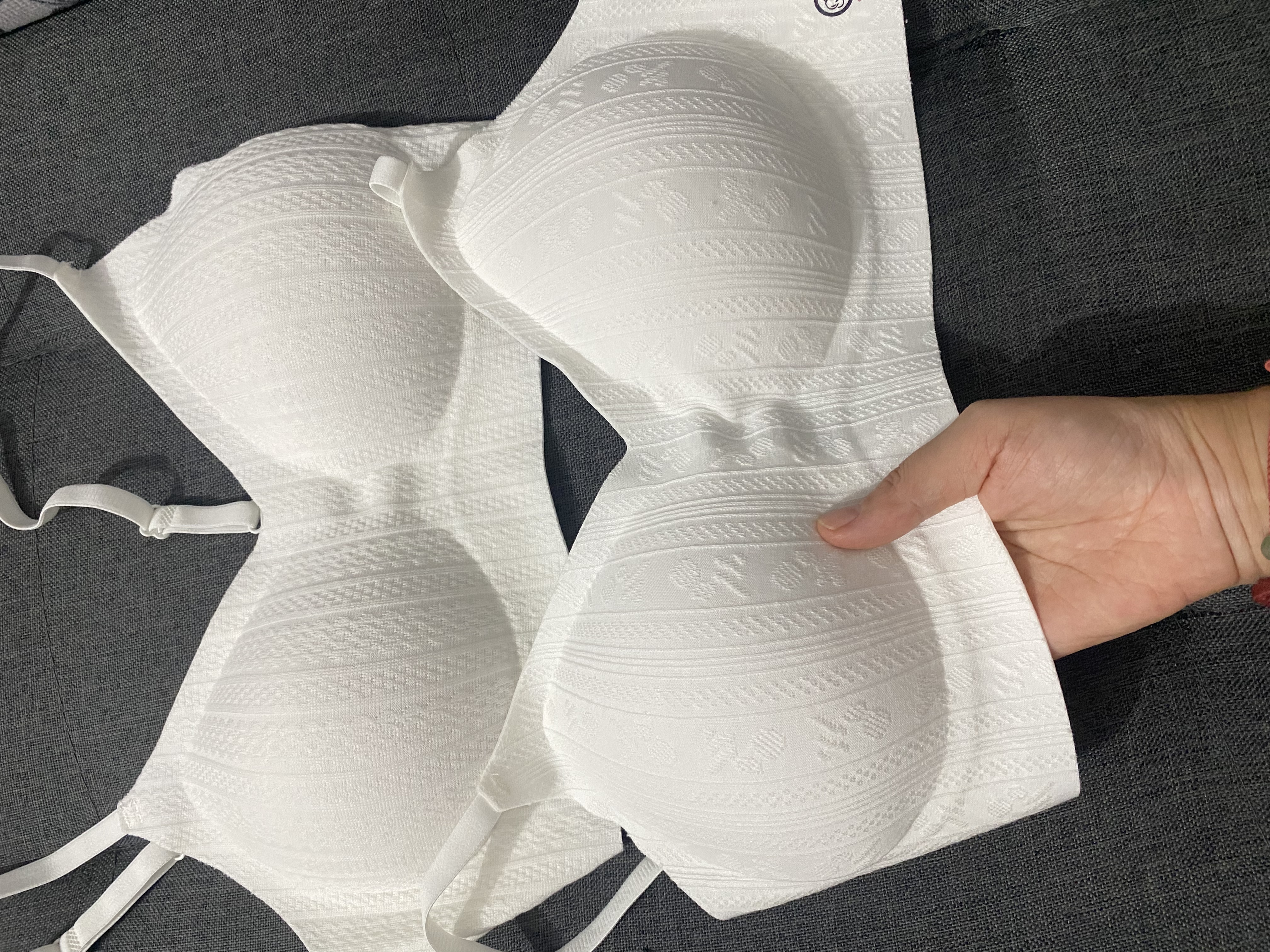 莫代尔2件装纯棉无痕内衣女士0染棉原棉文胸聚拢收副乳防下垂胸罩2026秋 实拍图