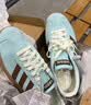 adidas「T头鞋」VL COURT CLASSIC板鞋德训鞋男女阿迪达斯轻运动 浅闪光蓝/棕色/淡绿 (推荐女生买小半码)   35.5 实拍图